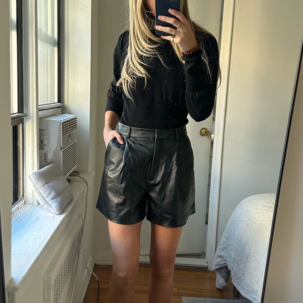 Leather shorts